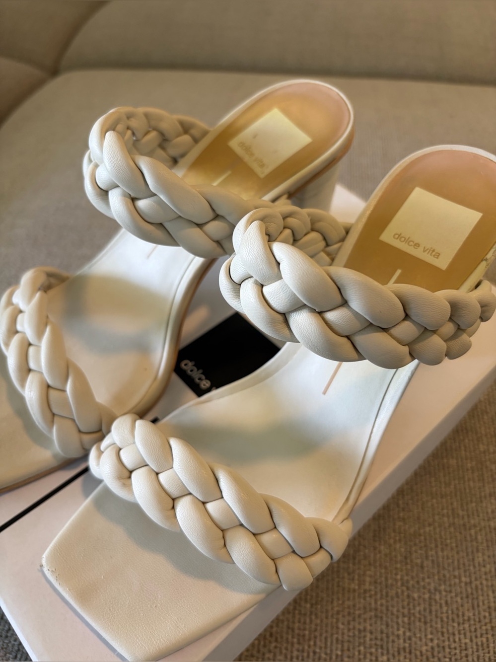 Dolce Vita Ivory Paily Block Heels - Picture 2 of 6